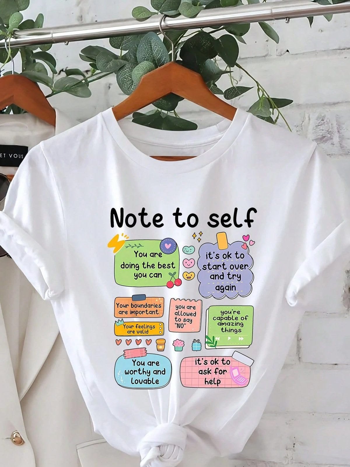 Note To Self women's graphic tee